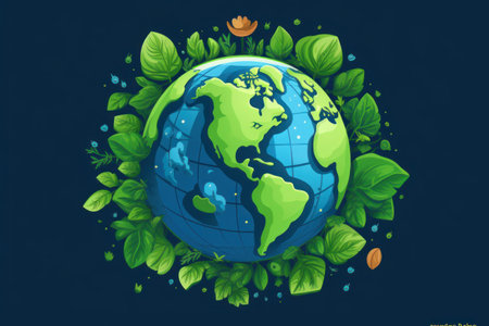 vector. Concept for the International Day of Peace. bloom planetの素材