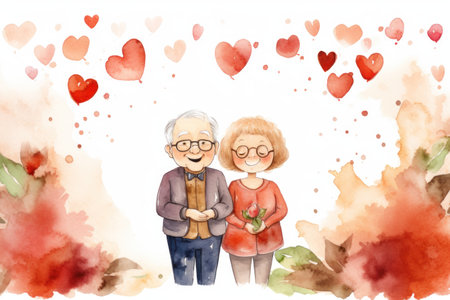 grandparents are celebrating. Happy Grandparents Day. copyspace. picture. design spaceの素材