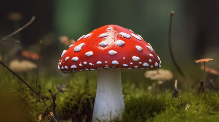 Amanita muscaria - fly agaric in the forestの素材