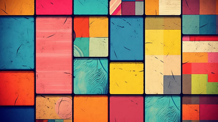 Colorful abstract background - multicolored wooden boards. Toned.の素材