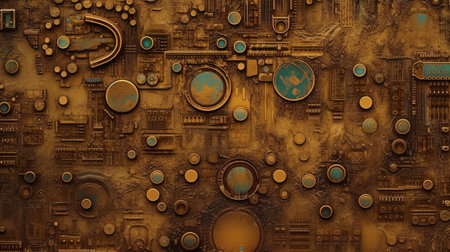 3d illustration of abstract technology background,digital artwork for creative graphic design.の素材