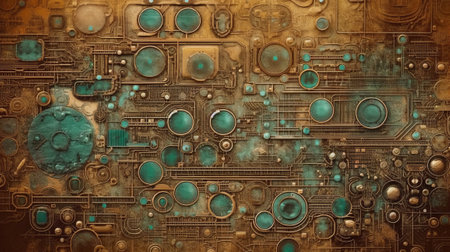 Abstract technology concept background. Circuit board. Electronic computer hardware. Tech science background.の素材