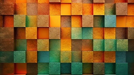 abstract colorful background with squares and lines in grunge style.の素材