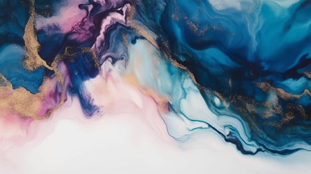 Marble abstract background. Colorful marble pattern. Digital painting.の素材