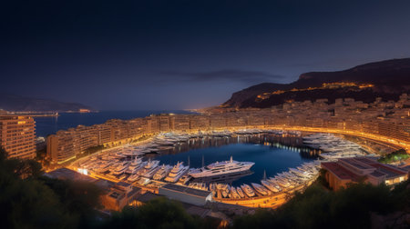Night view of the port of Alicante, Costa Blanca, Spainの素材