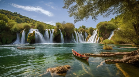Krka National Park, Dalmatia, Croatia, Europeの素材