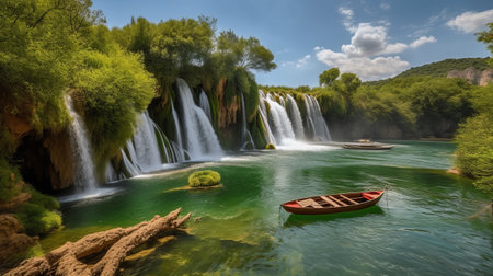 Famous Kravica waterfall in Bosnia and Herzegovinaの素材