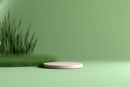 3d rendering of minimal product display podium for mock up and design presentation.の素材