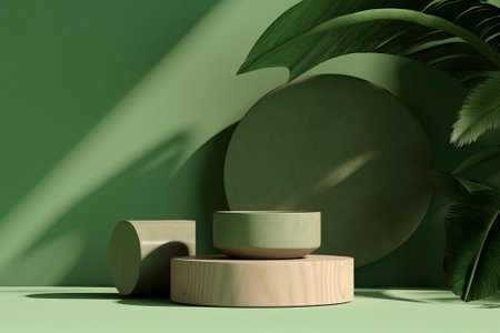 3d render of minimal product display podium for mock up and presentation.の素材