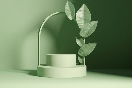 3d render of minimal display podium for product design. Abstract background.の素材