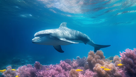 Dolphins in the Red Sea. Egypt. Shallow depth of fieldの素材