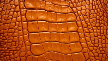 Orange crocodile skin texture. Abstract background and texture for design.の素材