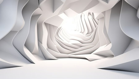 Abstract architecture background. Futuristic interior design. 3d render illustrationの素材