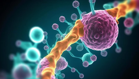 3d illustration of dna or dna cell, close-upの素材