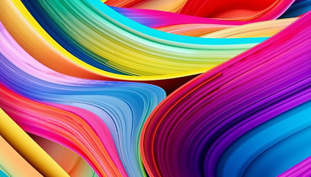 3d render of colorful abstract background with curved lines. Abstract backgroundの素材