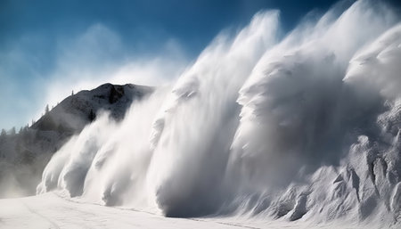Snowfall in the Dolomites, Italy. Winter landscape.の素材