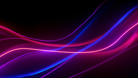 Abstract background with glowing wavy lines. Vector illustration. Eps 10の素材