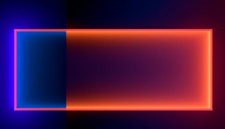 Abstract background with glowing neon squares. Vector illustration for your design.の素材