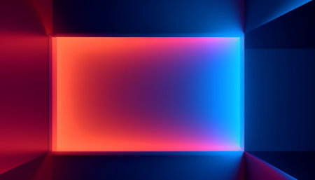 Abstract background with neon light. 3d rendering, 3d illustration.の素材