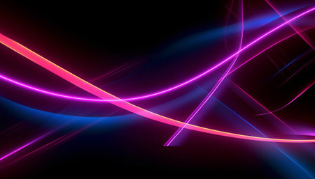 abstract background with blue and purple lines and space for your textの素材