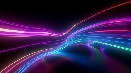 Futuristic technology background (futuristic interface) with glowing linesの素材