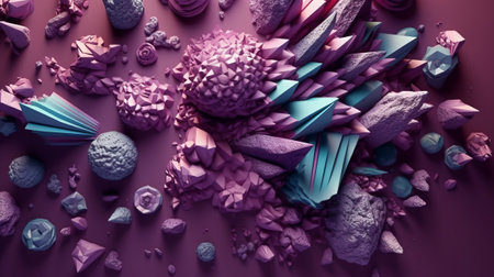 3d illustration of abstract geometric composition,digital artwork for creative graphic design.の素材
