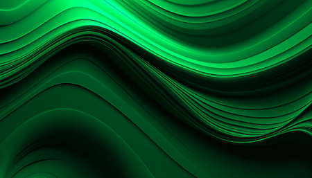 abstract background with smooth lines in green and black colors for designの素材