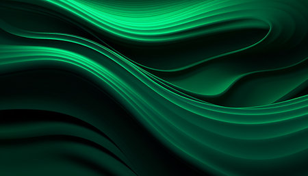 abstract green background with smooth lines in it, digitally generated imageの素材
