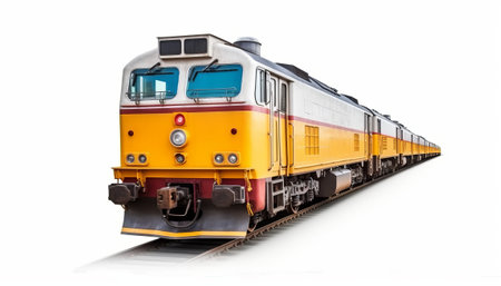 The image of a modern lokomotive on a white backgroundの素材