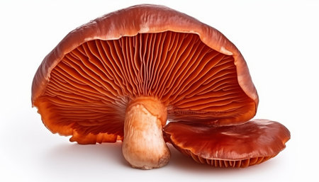 Mushroom Chanterelle on a white background.の素材