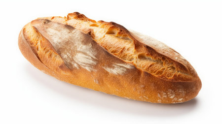 loaf of bread isolated on a white background. studio shot.の素材