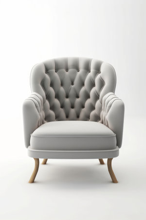 Classic armchair on white background. 3d render. Interior designの素材