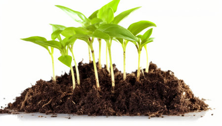 Green seedling illustrating concept of new life and eco-friendly productの素材