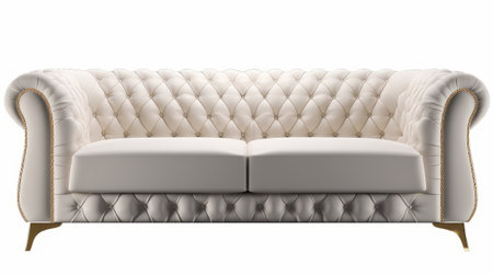 Sofa isolated on a white background. 3d render.の素材