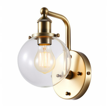 Vintage light bulb isolated on white background. 3D rendering.の素材