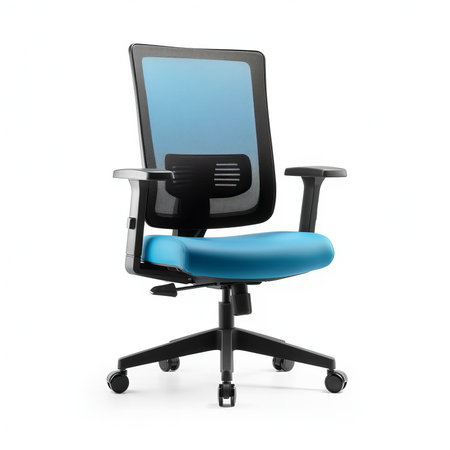 Modern office chair isolated on white background. 3d render image.の素材