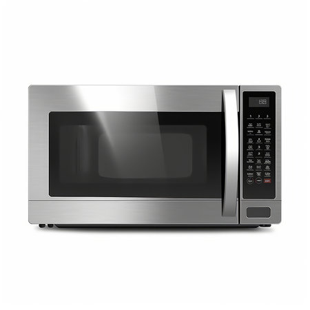 Microwave oven isolated on white background. 3d illustration.の素材