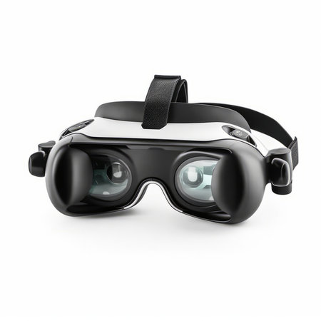 Virtual Reality Glasses on a white background. 3d Renderingの素材