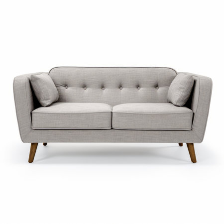 Sofa isolated on white background. 3d render image.の素材