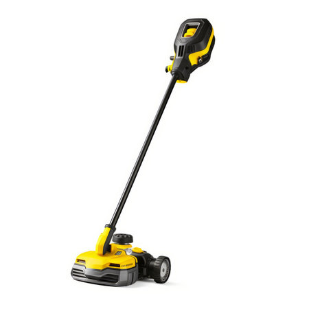 Lawn mower isolated on white background. 3d rendering.の素材