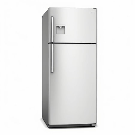 Refrigerator isolated on a white background. 3d render.の素材