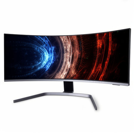 computer monitor isolated on white background. High resolution image. 3d renderの素材
