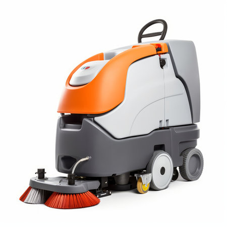 Modern Vacuum Cleaner on a white background. 3d Renderingの素材