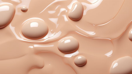 close up of chocolate cream drop texture background. 3d render illustrationの素材