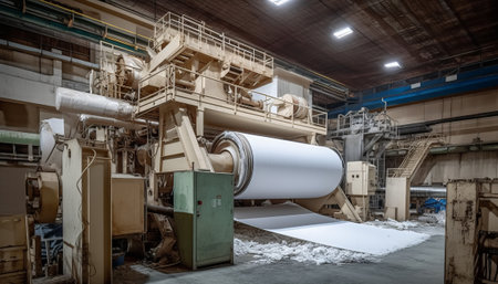 Industrial interior of a metallurgical plant. Large industrial equipment.の素材