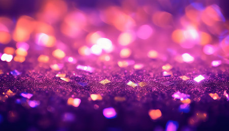 glitter vintage lights background. purple and violet. de-focusedの素材