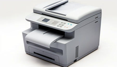 Printer Isolated on the White Background. 3d Renderingの素材