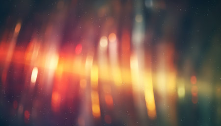 abstract colorful bokeh background, defocused lights and starsの素材