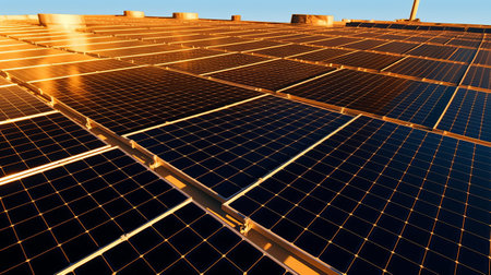 Solar panels. Photovoltaic modules. Photovoltaic modules.の素材