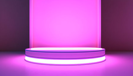 Abstract scene podium mockup. Award ceremony concept. 3d renderの素材